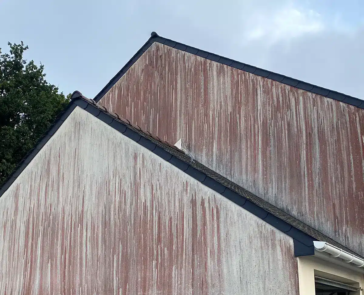 Traitement algues rouges façade par drone